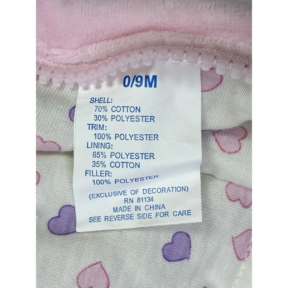 Bon Bebe Baby Girl 0-9M Pink Bunting Snowsuit Hooded Winter Pram Bag